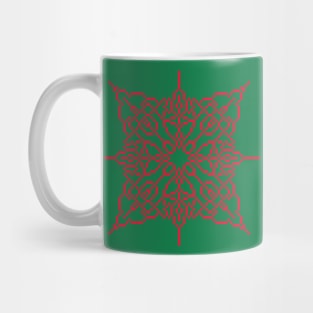 Pixel Red Holiday Snowflake (Style 2) Mug